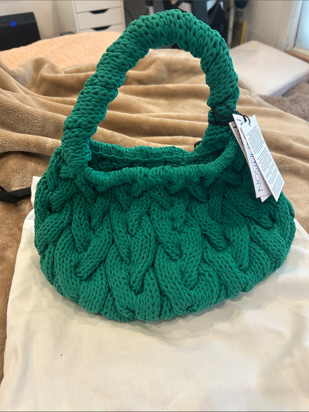 JW Anderson Cable Green Shoulder Bag